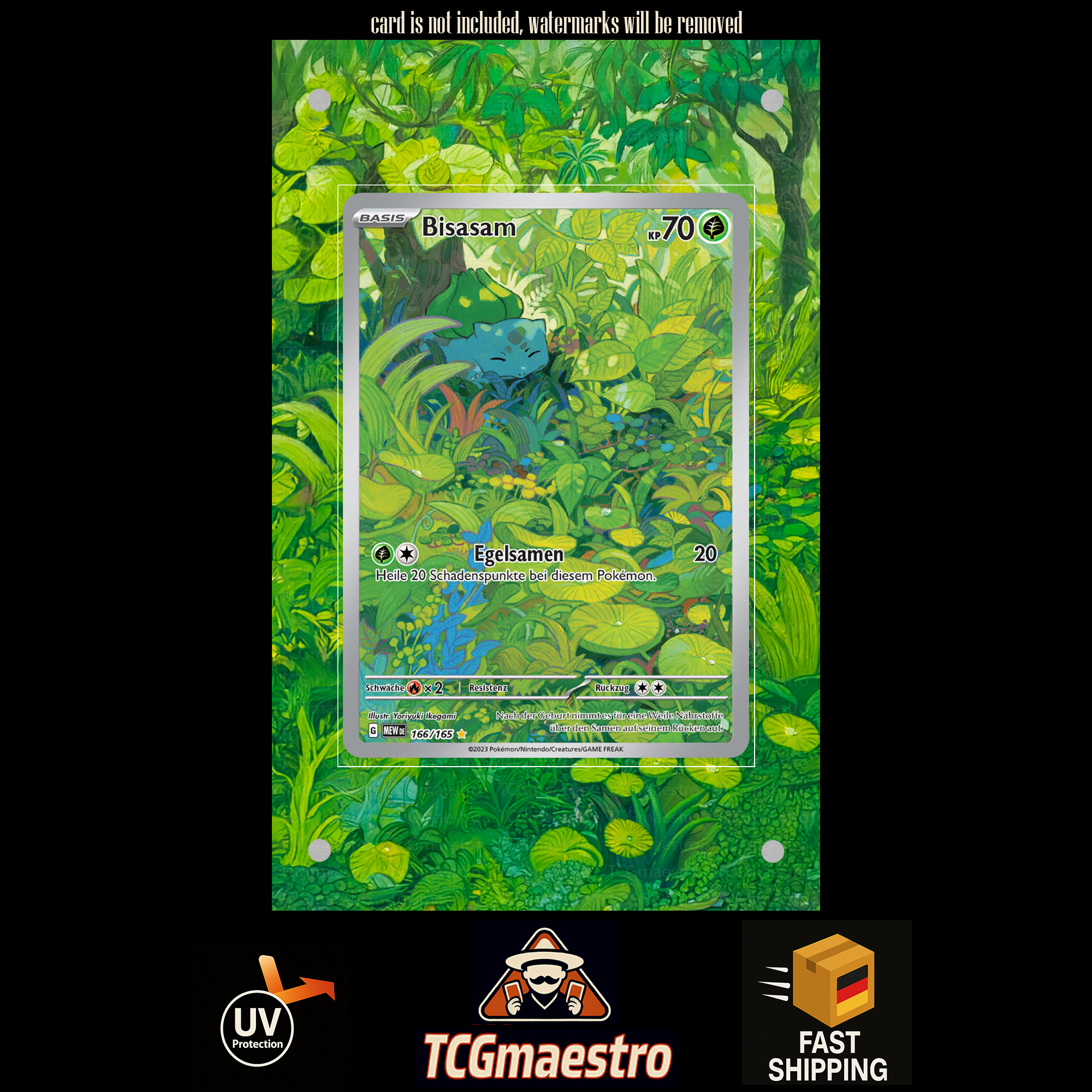 Bisasam Bulbasaur 143/142 Pokemon Extended Artwork protective Display Case