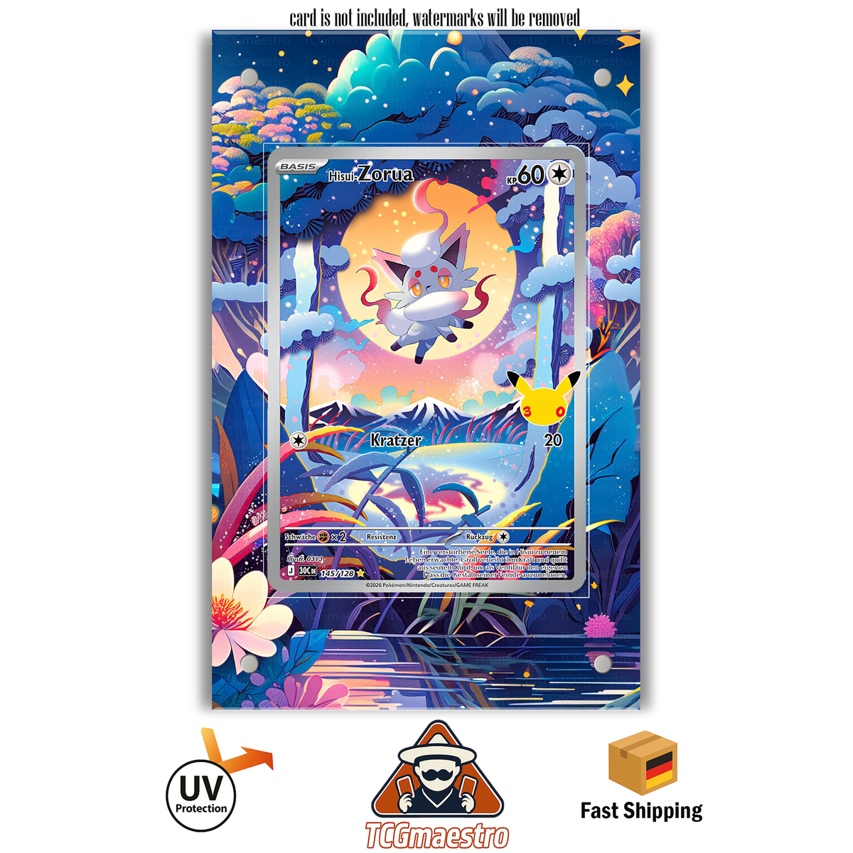 Zorua 30th 095 Pokémon Extended Artwork Rahmen