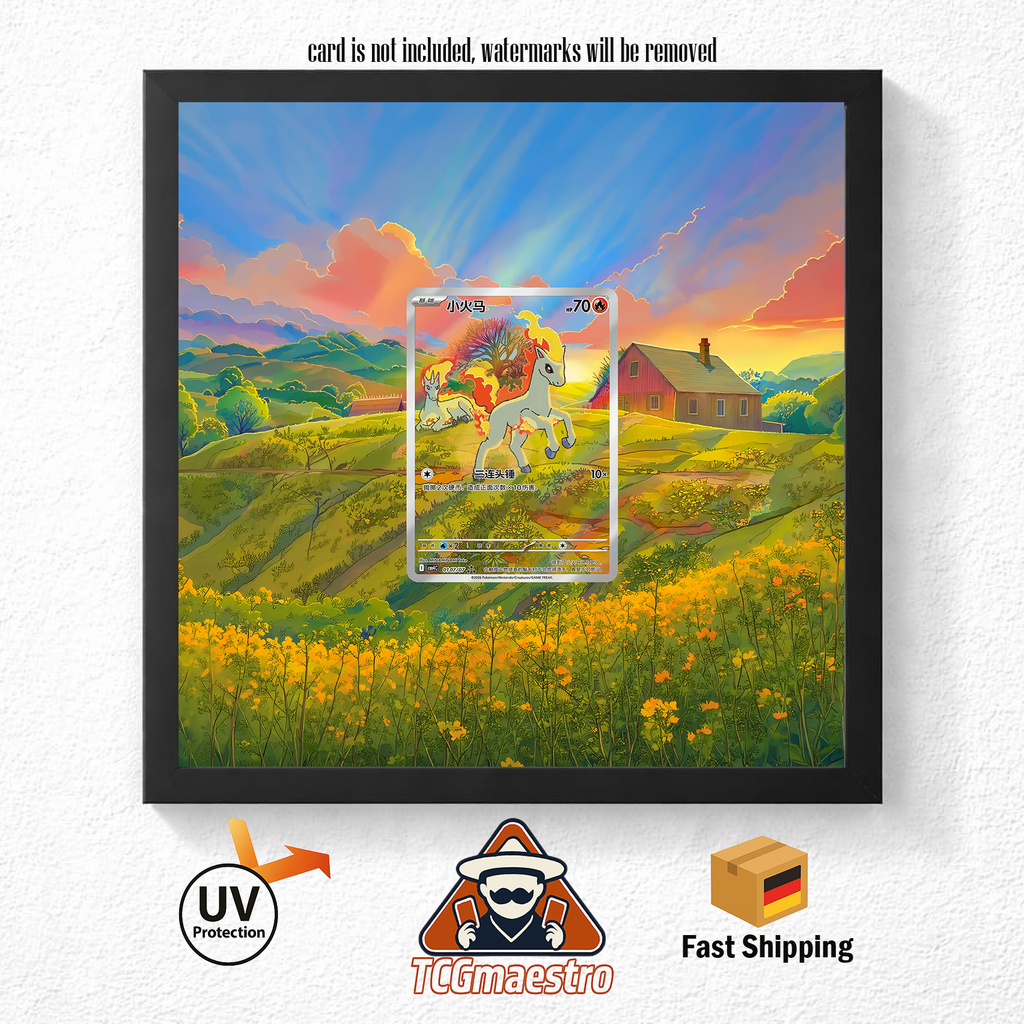 Bilderrahmen Pokémon Gem Pack Ponita Ponyta Display Frame Extended Art