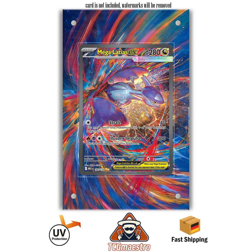 Mega Latias 181/132 Pokémon Extended Artwork Rahmen & Schutzhülle