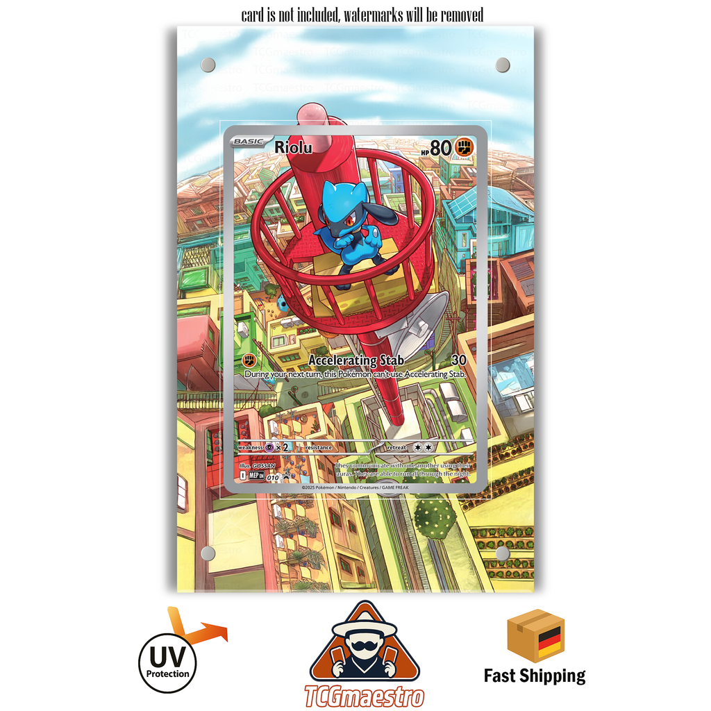 Riolu MEG Promo 010 Extended Artwork Rahmen & Schutzhülle