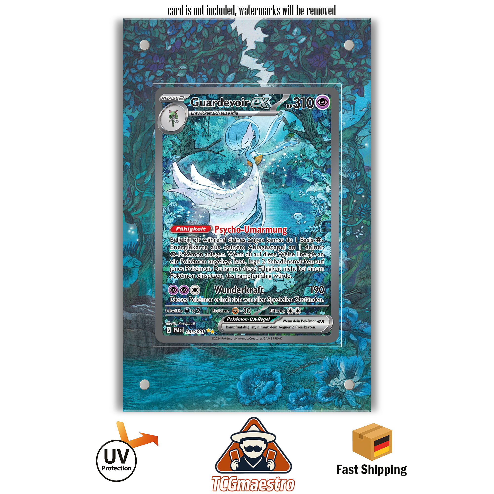 Guardevoir Gardevoir PAF 233/091 Pokémon Extended Artwork Rahmen & Schutzhülle
