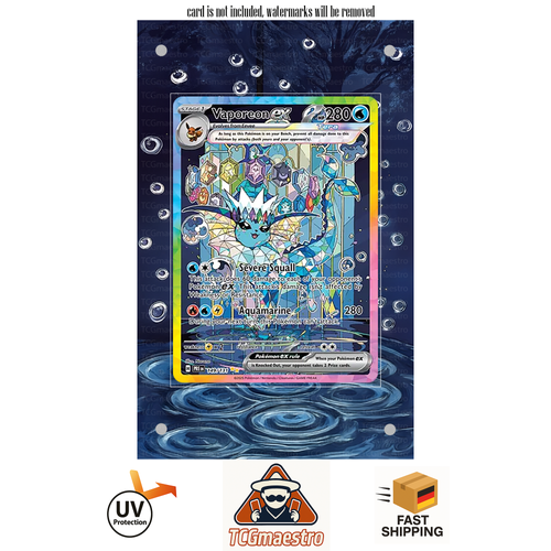 Aquana Vaporeon 149/131 Pokemon Extended Artwork protective Display Case