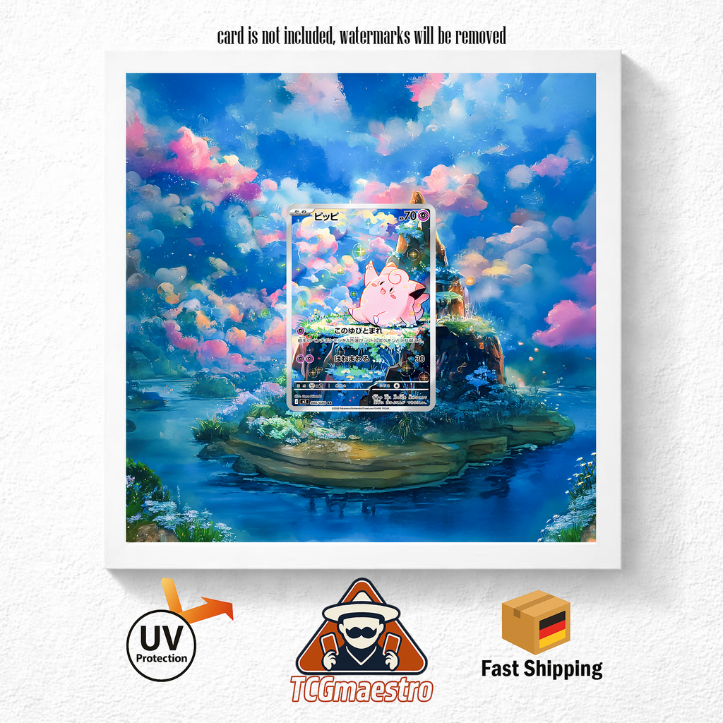 Bilderrahmen Pokémon Piepi Clefairy POR Display Frame Extended Artwork