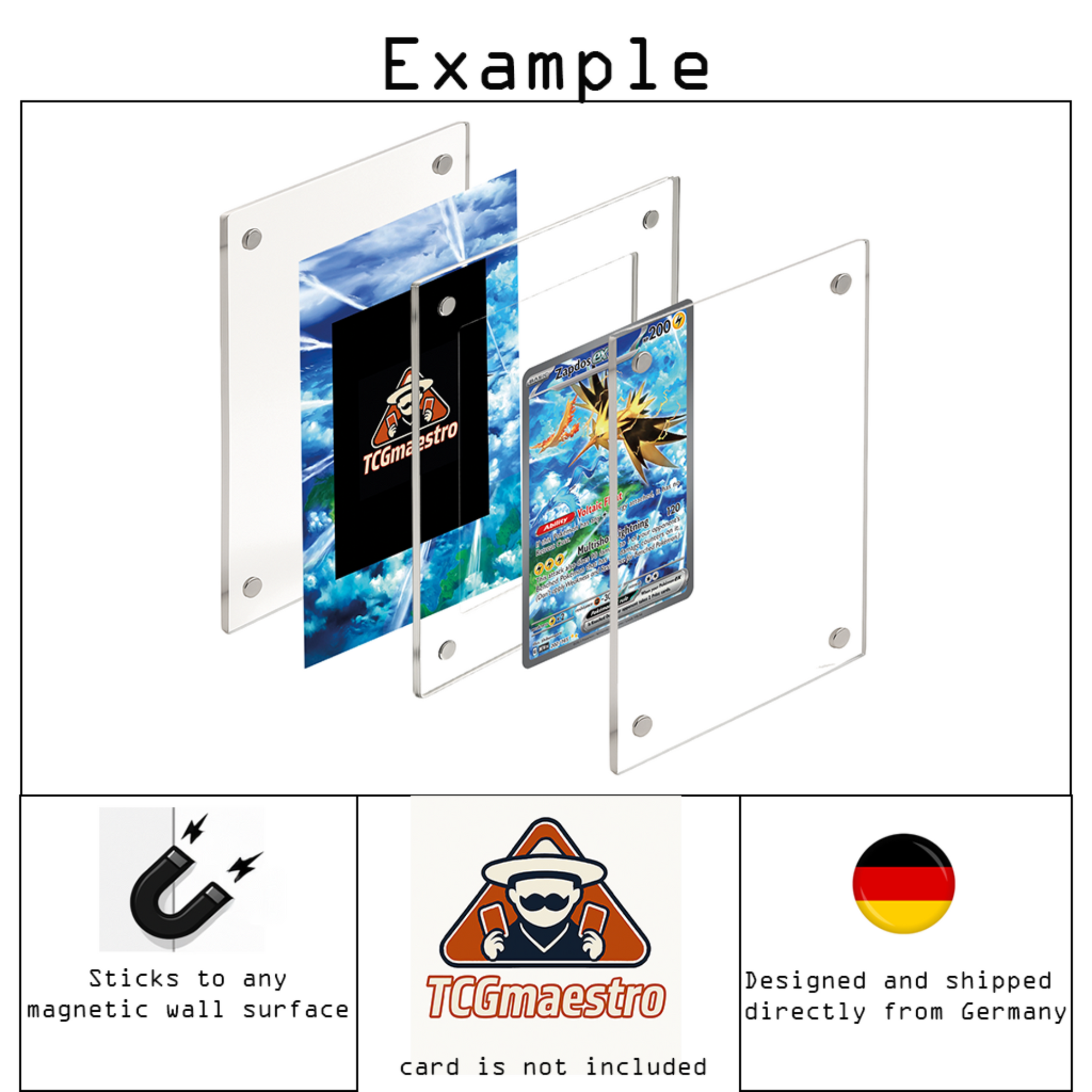 Riolu MEG Promo Pokmon Extended Artwork Frame & Display Case TCGmaestro Riolu MEG Promo Pokmon Extended Artwork Frame & Display Case TCGmaestro